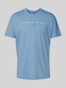 T-shirt o kroju regular fit z czystej bawełny z wyhaftowanym logo - Koszulki męskie - miniaturka - grafika 1