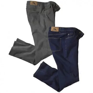 Jeansy męskie Atlas For Men Stretch Regular (opakowanie 2 szt.) Szary/niebieski 30R - Spodnie męskie - miniaturka - grafika 1