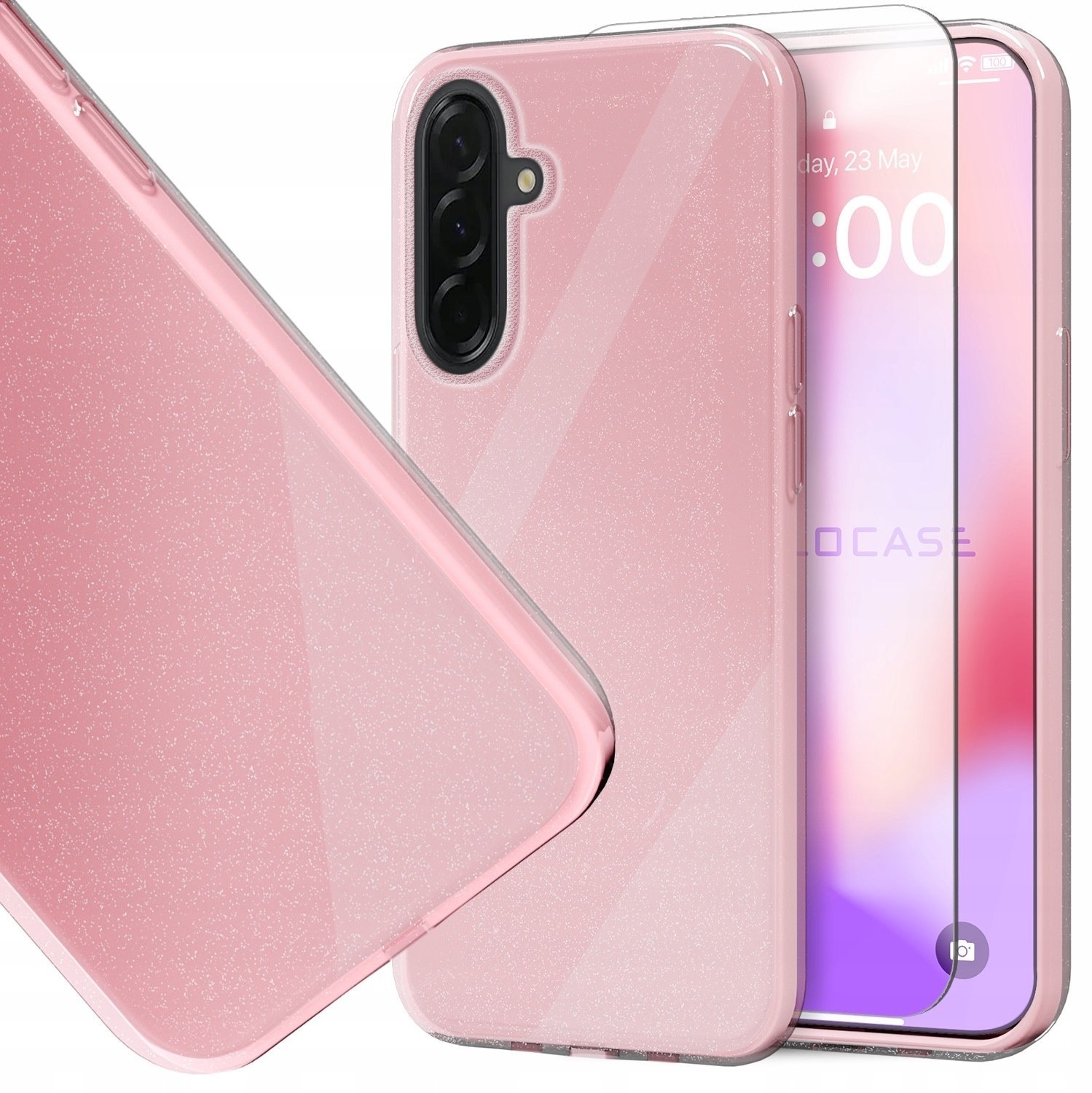 Hello Case Etui do Samsung Galaxy A36 5G Różowe Silikon Szkło