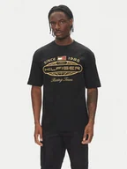 Koszulki męskie - Tommy Hilfiger T-Shirt F1 Movie MW0MW41390 Czarny Regular Fit - miniaturka - grafika 1