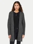 Swetry damskie - ONLY Kardigan Talio 15358604 Szary Regular Fit - miniaturka - grafika 1