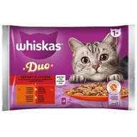 Mokra karma dla kotów - Whiskas Zestawy Klasyczne - mokra karma dla dorosłego kota, w galaretce (kawałki z: wołowiną i drobiem, jagnięciną i kaczką) 4 x 85 g - miniaturka - grafika 1