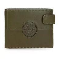 Portfele - Pepe Jeans Cracker Portfel poziomy z zamknięciem zielonym 11x8,5x1 cms Skóra, Zielony, Talla única, Portfolio poziome z zamknięciem kliknięcia - miniaturka - grafika 1