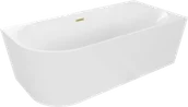 Wanny - Mexen Mia wanna wolnostojąca narożna prawa 170 x 80 cm, biała, przelew złoty szczotkowany - 52691708000P-55 - miniaturka - grafika 1