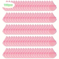 Gąbeczki do makijażu - TEMU 30/100 szt. Różowa Puff Facial Soft Triangle Nadaje się do rozpylania pudru i pudru ciała, a także do mieszania kremów i podkładów. Zestaw gąbek - miniaturka - grafika 1