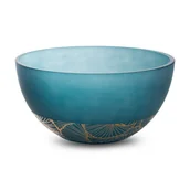 Tace i patery - Misa 25x13 Musa 3 granatowa złota liście miłorzębu ze szkła artystycznego Limited Collection Eurofirany - miniaturka - grafika 1