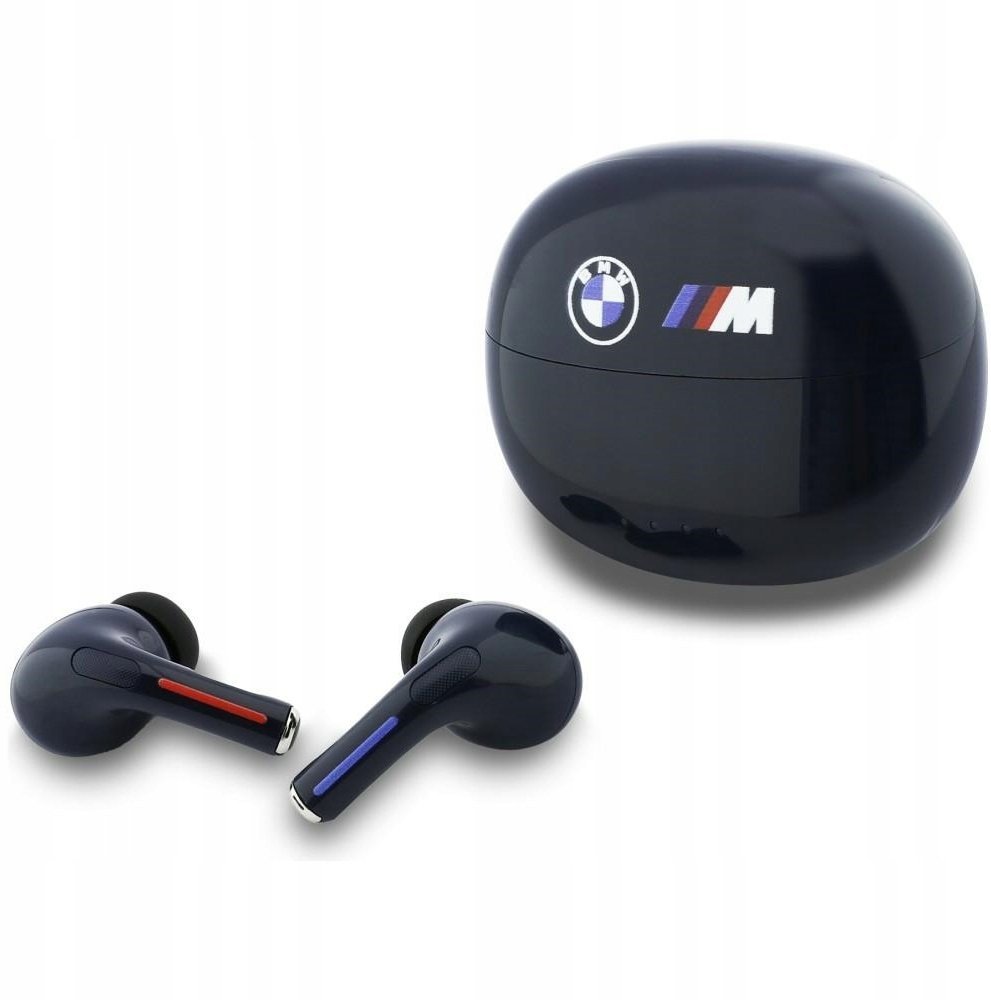 BMW Bezprzewodowe słuchawki dokanałowe Bluetooth TWS BMW Printed Logo granatowy
