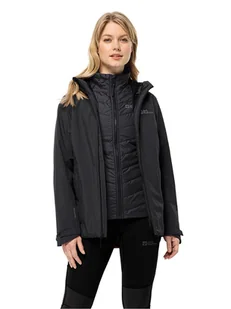 Jack Wolfskin Kurtka funkcyjna 3w1 w kolorze czarnym - Kurtki i kamizelki sportowe damskie - miniaturka - grafika 1