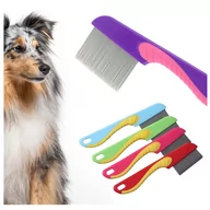 Szczotki i furminatory - GRZEBIEŃ GĘSTY DO WYCZESYWANIA wszy pcheł kleszczy WŁOSÓW SIERŚCI PSA KOTA - miniaturka - grafika 1