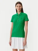 Koszulki i topy damskie - Lacoste Polo PF5462 Zielony Slim Fit - miniaturka - grafika 1