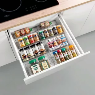 Metaltex Rozsuwane Stojaki Na Przyprawy X-Pand Z 4 Poziomami, 2 Szt. - Pojemniki kuchenne - miniaturka - grafika 1