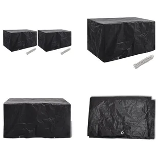 vidaXL Pokrowce na meble ogrodowe 2 szt. 8 oczek 180x70x90 cm - Pokrowiec na meble ogrodowe - Pokrowiec ochronny na meble ogrodowe - Plandeka na meble ogrodowe - Maska na meble ogrodowe - Pokrowce na meble ogrodowe - miniaturka - grafika 1