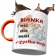 Kubki - Kubek Pomarańczowy Dla Bianki Żony Przyjaciółki z Nadrukiem ze Zdjęciem + Opakowanie na prezent (wzór 03) - miniaturka - grafika 1