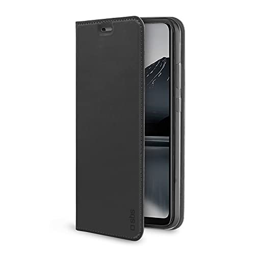 SBS Case Book Book Wallet Lite z zamknięciem magnetycznym, wnętrze z mikrofibry, kieszenie na pojemnik na Nokia 3.4, czarny
