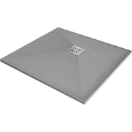 Brodziki prysznicowe - Mexen Stone+ brodzik kompozytowy kwadratowy 80 x 80 cm, szary-beton - miniaturka - grafika 1