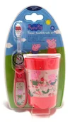 Szczoteczki do zębów - Szczoteczka do zębów z czasomierzem + kubek Peppa, Czerwony - miniaturka - grafika 1