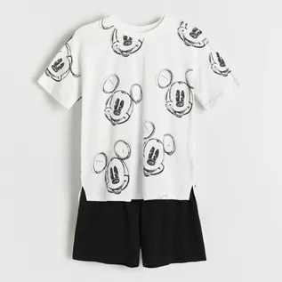 Piżamy damskie - Reserved Reserved - Dwuczęściowa piżama Myszka Miki - Kremowy - grafika 1
