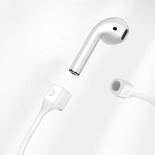 Baseus silikonowy uchwyt opaska pasek do słuchawek AirPods 2 / 1 biały (ARAPPOD-02) - Akcesoria do smartwatchy - miniaturka - grafika 9