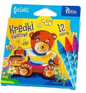 Przybory szkolne - Tetis Tetis Kredki świecowe TETISKI 12 kolorów Tetis AB286TET - miniaturka - grafika 1