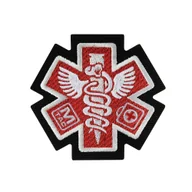 Odzież taktyczna i umundurowanie - M-Tac - Naszywka medyczna haftowana Paramedic - Czarna - 51432002 - miniaturka - grafika 1
