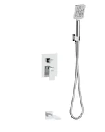 Baterie wannowe i prysznicowe - Zestaw wannowy podtynkowy Valvex Lima chrom połysk 2419908 - miniaturka - grafika 1