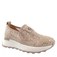 Buty sportowe damskie - Vinceza 66721 damskie buty sportowe ażurowe wsuwane beż - miniaturka - grafika 1