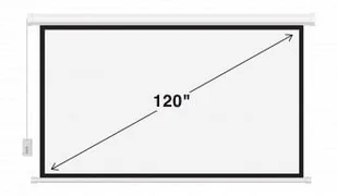 Deluxx Ekran projekcyjny elektryczny z pilotem Camrock Matte ER 120 - Ekrany projekcyjne - miniaturka - grafika 1