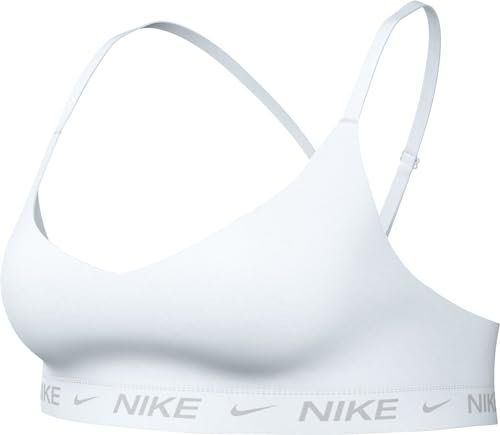 Nike Damski biustonosz sportowy Dri-Fit Indy Light Support Bra, White/Stone Mauve, FD1062-100, M