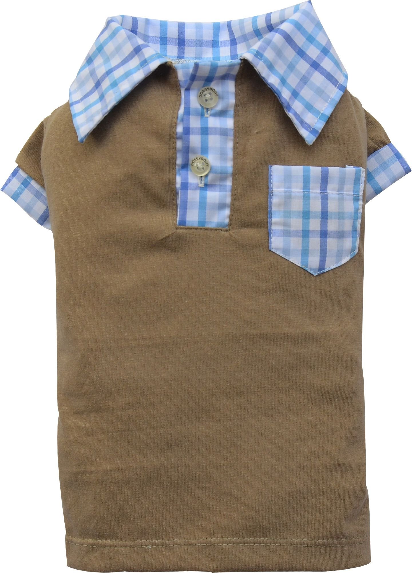DoggyDolly Koszulka polo, brązowa,XL 33-35cm/51-53cm