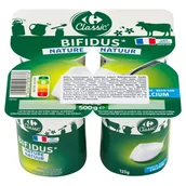 Kefiry, jogurty, maślanki - Carrefour Classic Mleko fermentowane 500 g (4 x 125g) - miniaturka - grafika 1