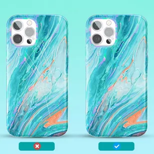 Kingxbar Watercolour Series kolorowe etui do iPhone 12 Pro Max różowo-zielony - Etui i futerały do telefonów - miniaturka - grafika 2