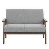 Sofy i kanapy - Beliani Sofa 2-osobowa szara ASNES - miniaturka - grafika 1