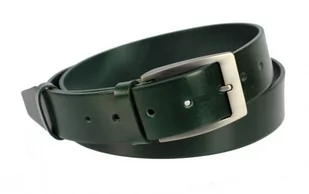 Pasek Skórzany Męski PAS-MAX (PL) Gładki 40 mm Skóra Licowa BUTELKOWA ZIELEŃ - Paski - miniaturka - grafika 3