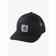 Czapki męskie - Czapka z daszkiem Carhartt Twill Mesh-Back Logo Patch Cap - black - miniaturka - grafika 1