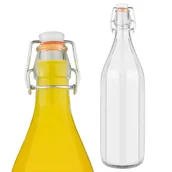 Domowy wyrób alkoholu - BUTELKA COSTOLATA Z KORKIEM MECHANICZNYM 1L - miniaturka - grafika 1