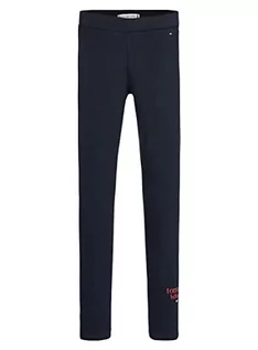 Legginsy - Tommy Hilfiger Dziewczęce Tommy Graphic Legginsy, Pustynne niebo, 6 lat - grafika 1