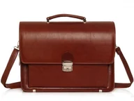 Teczki i aktówki - SKÓRZANA AKTÓWKA TECZKA NA DOKUMENTY SOLOME TH01 KONIAK - miniaturka - grafika 1