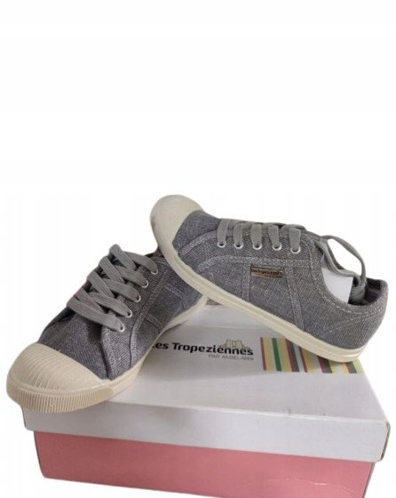 LES TROPEZIENNES SZARE TRAMPKI DZIECIĘCE Z BIAŁĄ PODESZWĄ 33 3_A