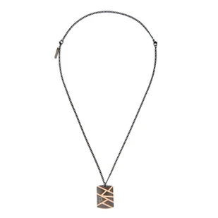 Biżuteria POLICE PJ26485PSBR01. Naszyjnik, Kolor szary. Mężczyzna. - Naszyjniki - miniaturka - grafika 1