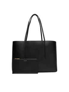 Calvin Klein Torebka Foil Logo Tote W/Pouch LV04F3274G Czarny - Torebki damskie - miniaturka - grafika 1