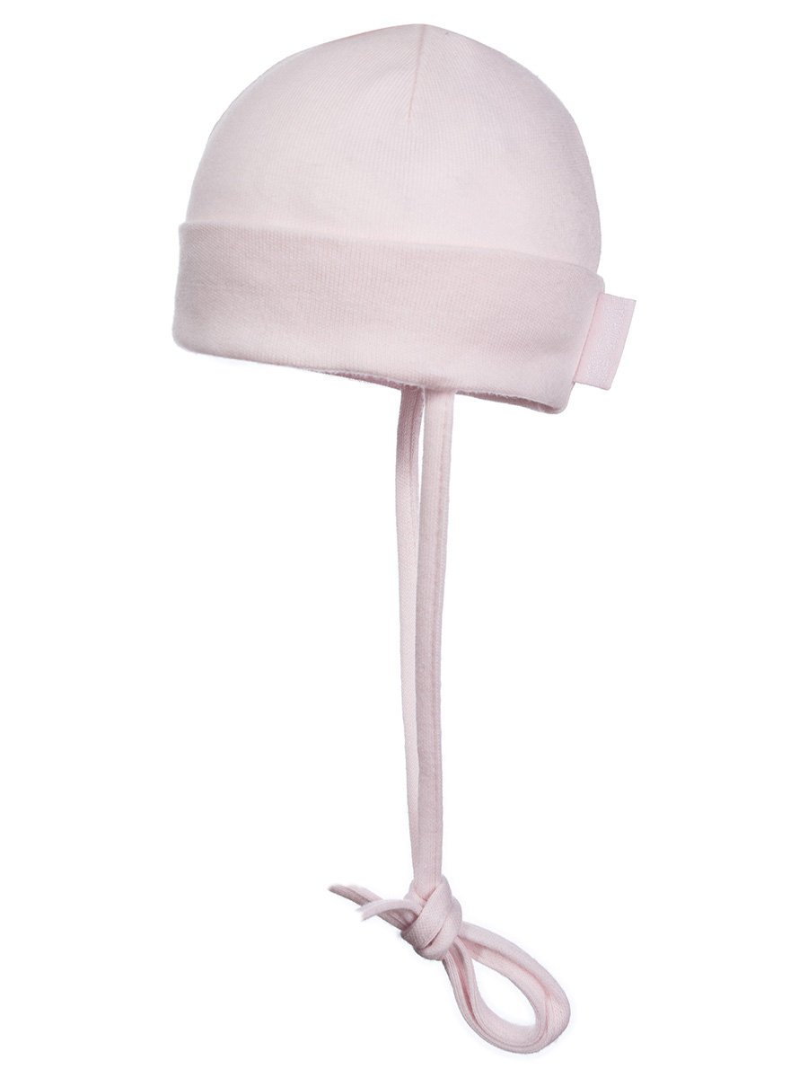 Czapka trykotowa ze sznurkiem jasnoróżowa Doll r.37