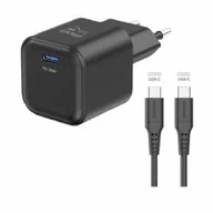Ładowarki do telefonów - Ładowarka sieciowa Swissten GAN 1x USB-C 35W PD + Datový kabel USB-C/USB-C 1,2 M (22070230) Czarna - miniaturka - grafika 1