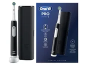 Szczoteczki elektryczne - Oral-B PRO1 BLACK + ETUI CrossAction (czarny) - miniaturka - grafika 1