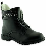 Buty dla dziewczynek - Zimowe buty dla dziewczynki Wojtyłko 21019 Czarne - miniaturka - grafika 1