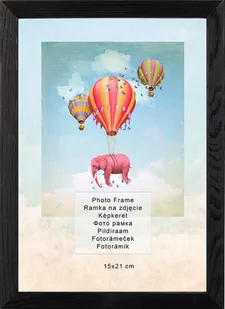 Ramka na zdjęcia 15x21 cm, drewniana, czarna - Ramki na zdjęcia - miniaturka - grafika 1