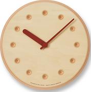 Zegary - Lemnos Zegar ścienny Paper Wood Line 22 cm pomarańczowe wskazówki DRL19-07 OR - miniaturka - grafika 1