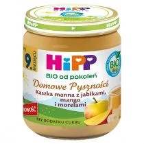 Hipp Domowe Pyszności Kaszka manna z jabłkami mango i morelami po 9. miesiącu 200 g Bio - Kaszki dla dzieci - miniaturka - grafika 1