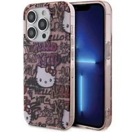 Etui i futerały do telefonów - Etui HELLO KITTY IML Tags Graffiti do Apple iPhone 15 Pro Różowy - miniaturka - grafika 1