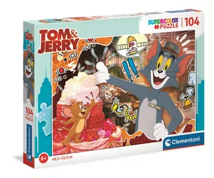 Clementoni Puzzle 104 Super Kolor Tom&Jerry - - Puzzle - miniaturka - grafika 1