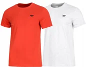 Koszulki męskie - 4F ZESTAW 2szt. 2-PAK MÄSKA KOSZULKA T-SHIRT 100% BAWEĹNA / rozm XL - miniaturka - grafika 1